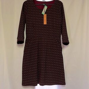 Mix by Hawthorn lined knit burnt orange fit and flare dress, sz M, NWT, pull on